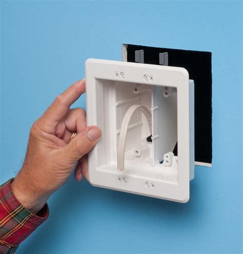 electric box for behind tv|recessed outlet for tv.